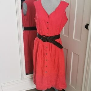 Coldwater Creek midi/maxi linen blend coastal cowgirl 🤠 belt bohovibes. Size 16